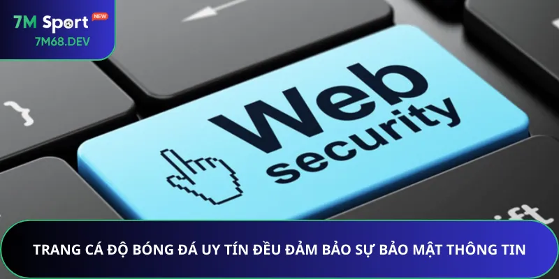 Trang cá độ bóng đá uy tín đều đảm bảo sự bảo mật thông tin