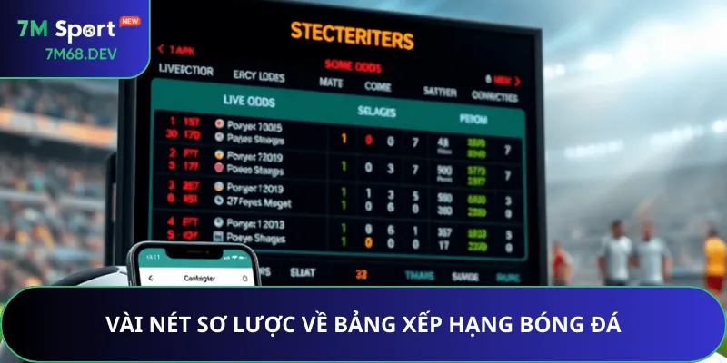 Vài nét sơ lược về bảng xếp hạng bóng đá