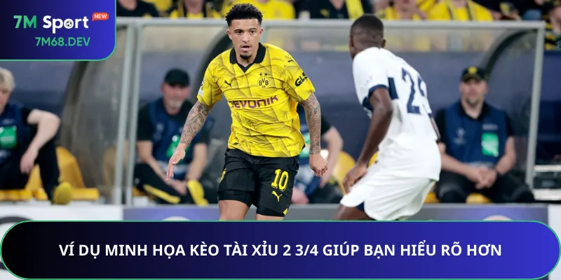 Ví dụ minh họa Kèo Tài Xỉu 2 3/4 giúp bạn hiểu rõ hơn